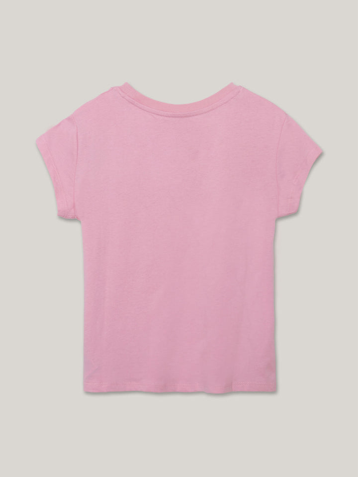 TOMMY HILFIGER NIÑA TSHIRT HEART FLAG SS PALE PRIMROSE