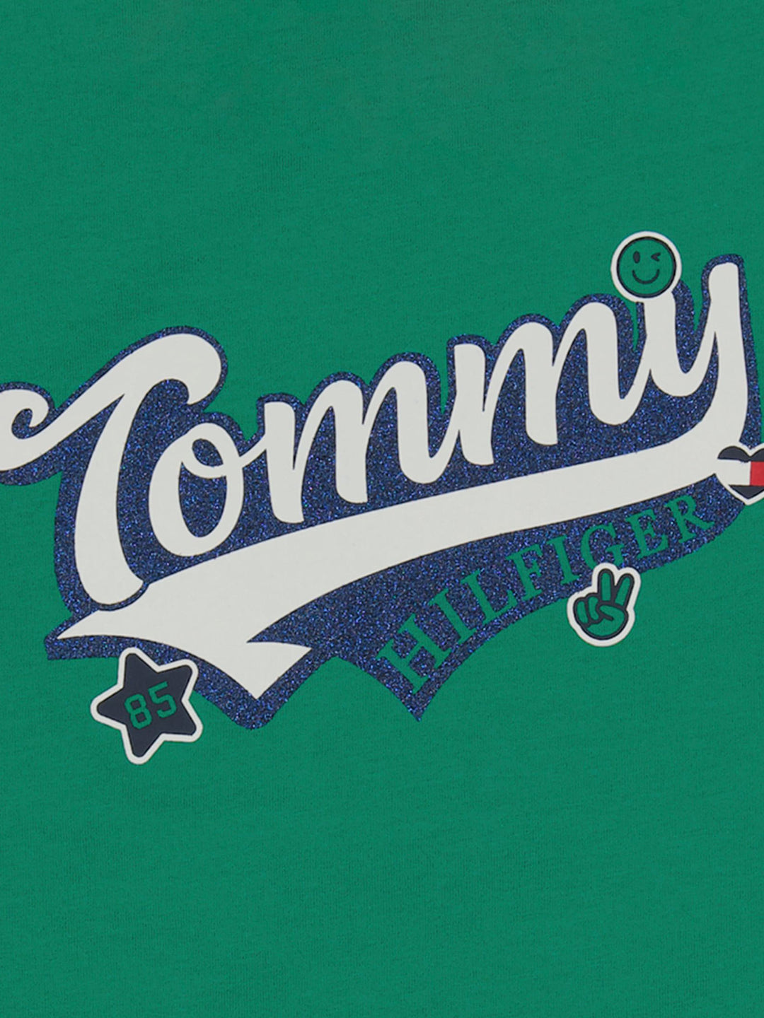 TOMMY HILFIGER NIÑA TSHIRT HILFIGER GLITTER SS GREEN MALACHITE