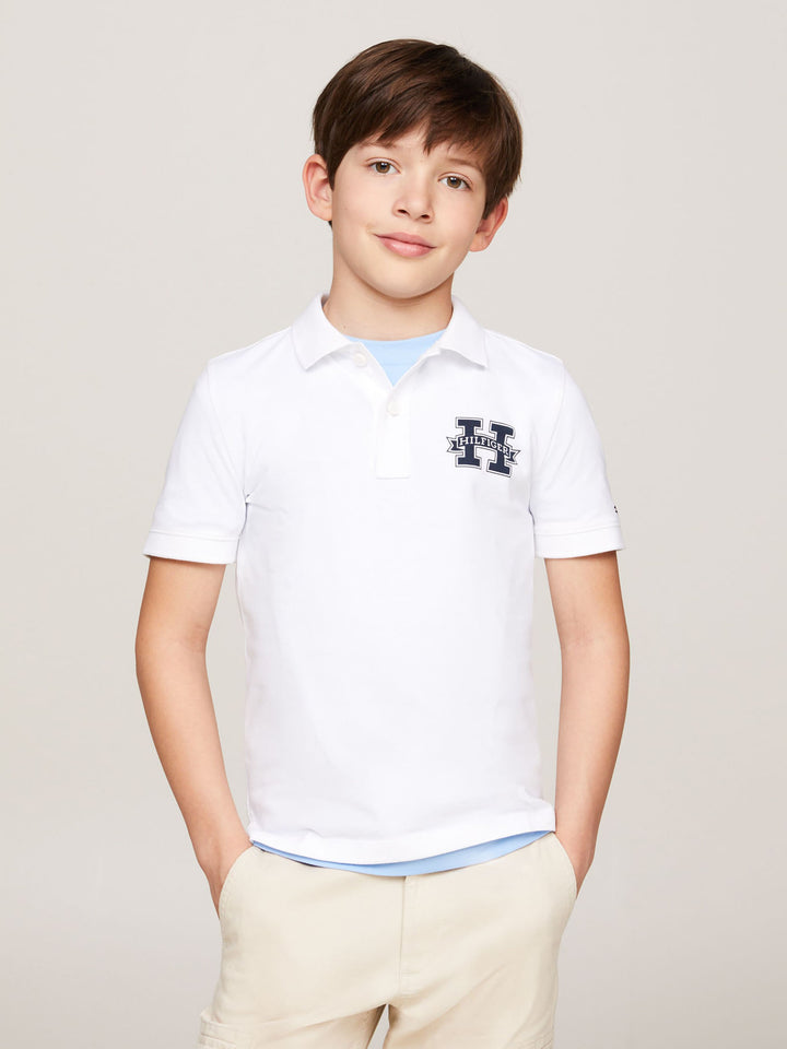 TOMMY HILFIGER NIÑO POLO H REGULAR SS WHITE