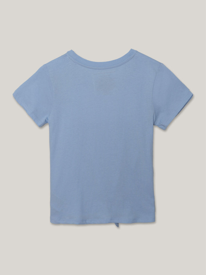 TOMMY HILFIGER NIÑA TSHIRT HILFIGER PEAKED SEQUIN SS CHAMBRAY BLUE