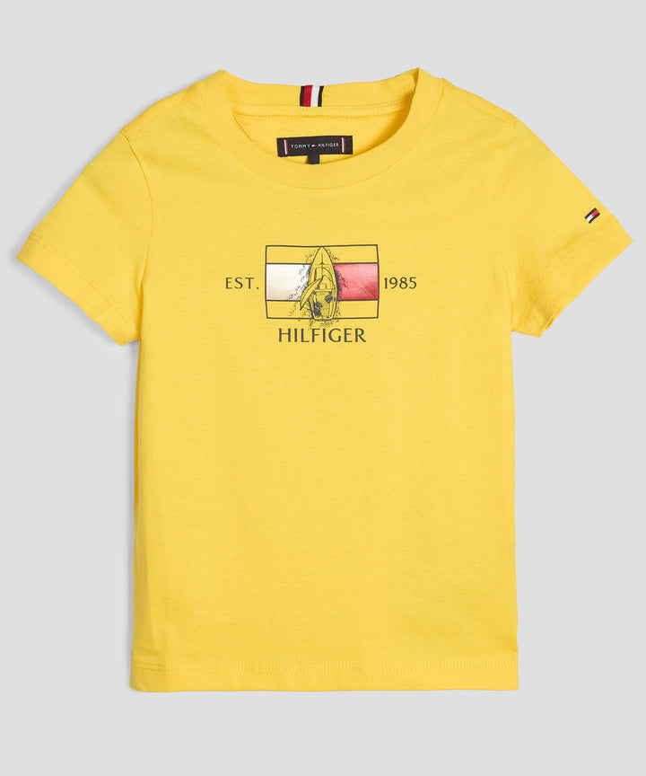 TOMMY HILFIGER NIÑO TSHIRT HILFGER FLAG YACHT APPLIQUE TE STAR FRUIT YELLOW