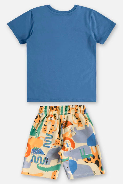 UP BABY NIÑO CONJ. DE SHORT AZUL CAPTAIN'S