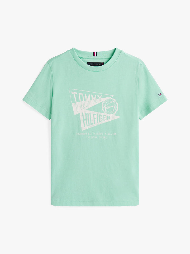 TOMMY HILFIGER NIÑO TSHIRT TEXTURED GRAPHIC PRINT MENTHOL