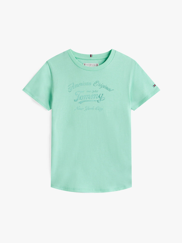 TOMMY HILFIGER NIÑA TSHIRT SCRIPT MENTHOL