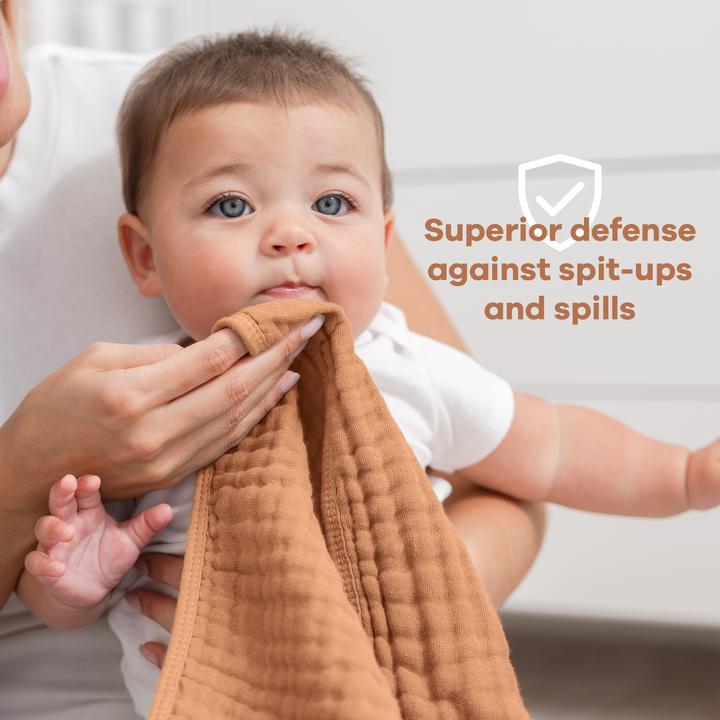 COMFY CUBS BEBE NIÑO SACAGASES MUSLIN CARAMEL 10PK