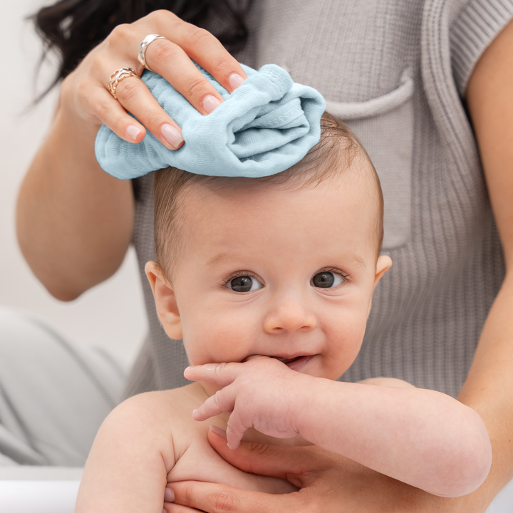 COMFY CUBS BEBE NIÑO TOALLITAS MUSLIN SKY BLUE 6PK