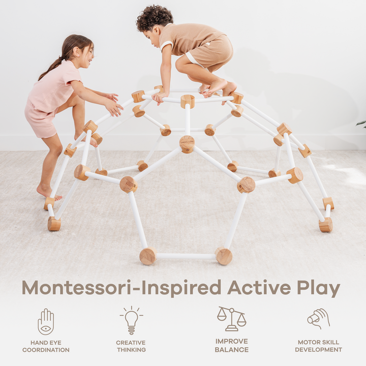 COMFY CUBS ESCALADOR DE CÚPULA DE MADERA WHITE