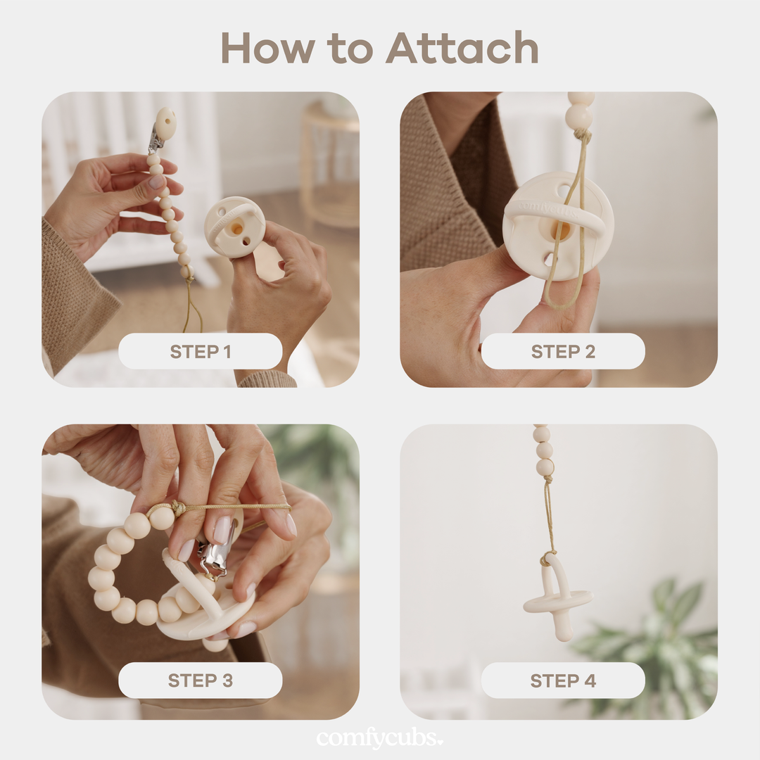 COMFY CUBS CLIP DE CHUPO BEIGE