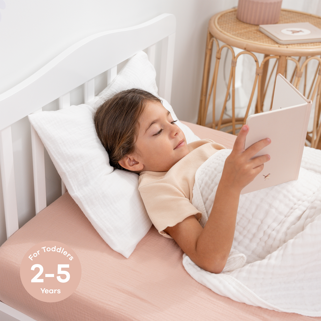 COMFY CUBS ALMOHADA Y FUNDA MUSLIN COTTON CASE WHITE 2PK