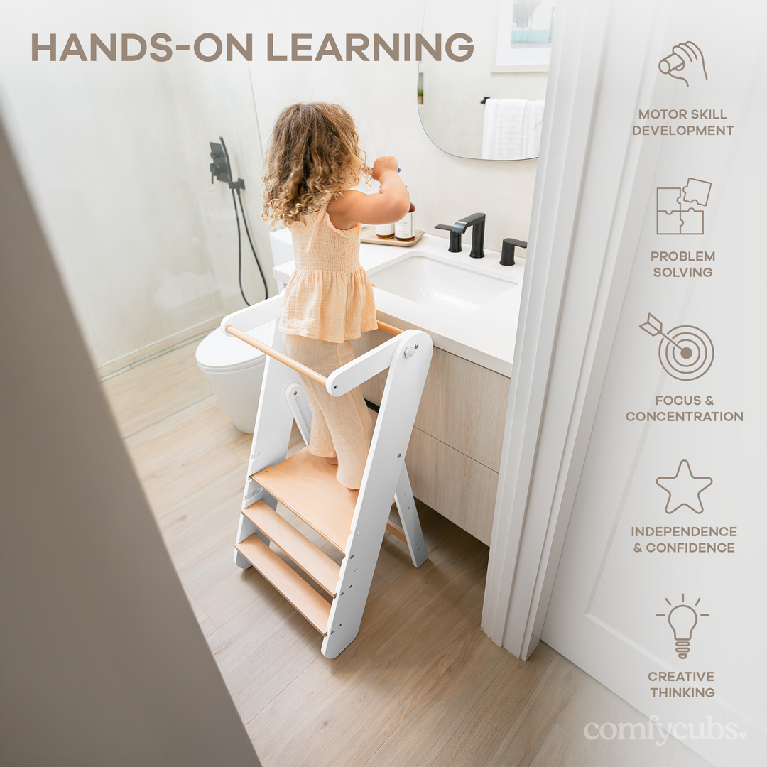 COMFY CUBS TABURETE PARA NIÑOS WHITE