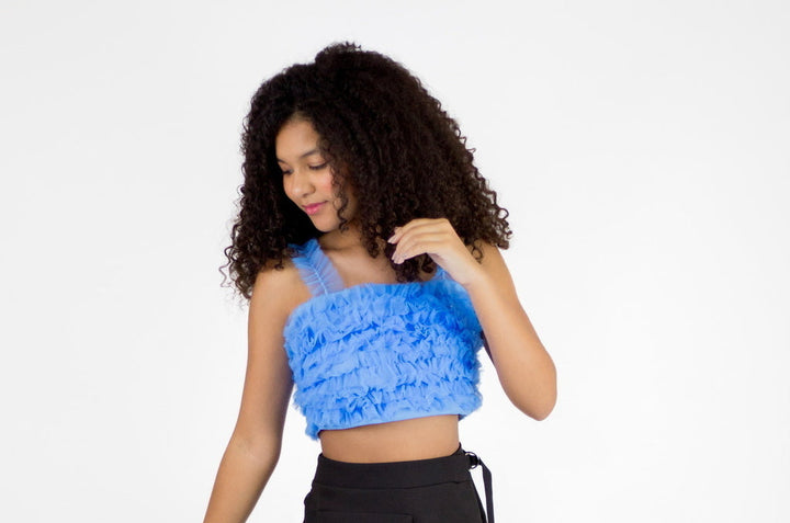 VANILLA CREAM NIÑA BLUSA JEANS AZUL