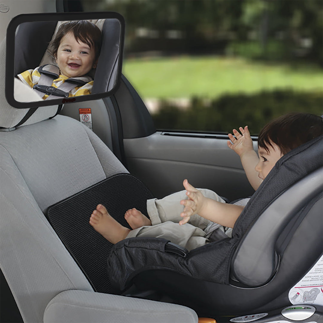 Premium Baby Espejo Cuadrado Giratorio 360c/Luz LED P/Auto