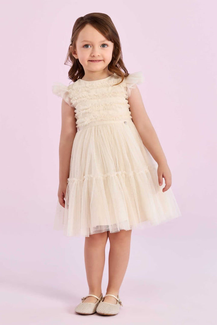 PETIT CHERIE NIÑA VESTIDO DOLCE GIARDINO BEIGE