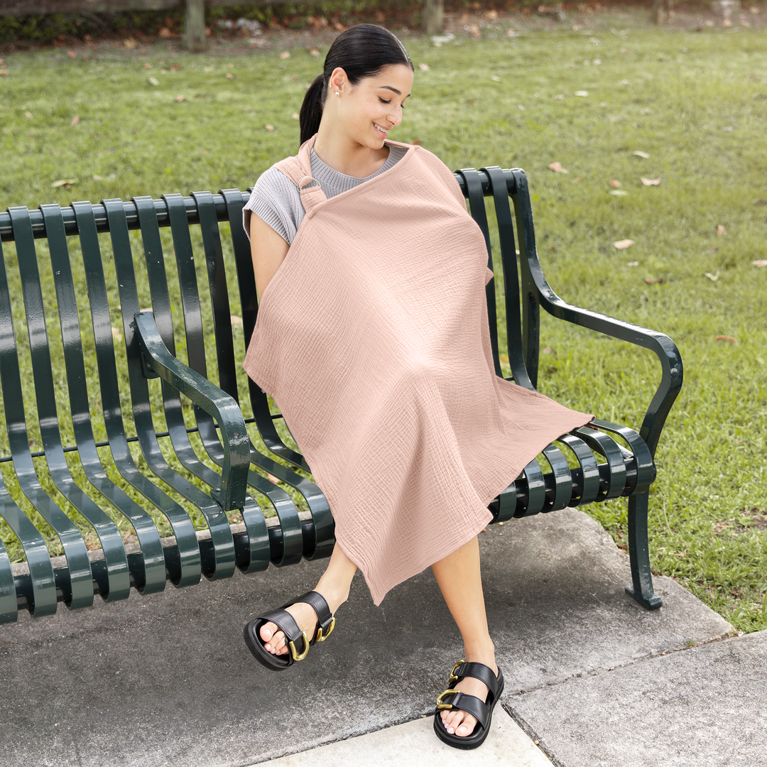 COMFY CUBS FRAZADA NURSING COVER BLUSH