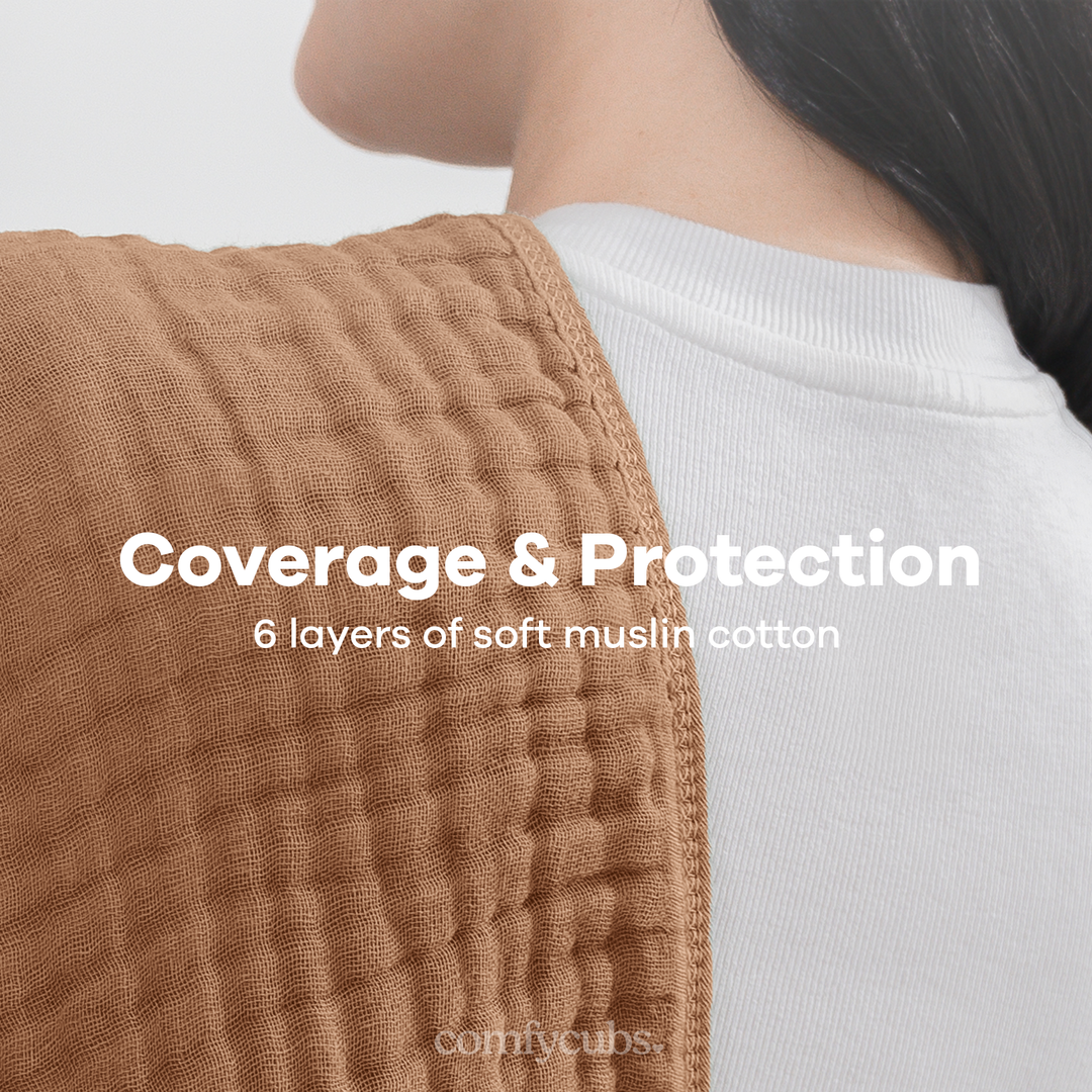 COMFY CUBS BEBE NIÑA  SACAGASES MUSLIN MULTI 6PK