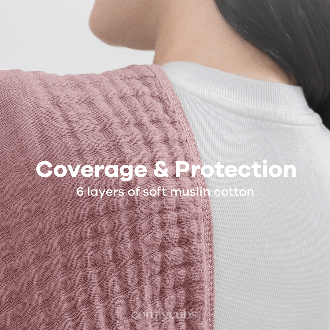 COMFY CUBS BEBE NIÑO SACAGASES MUSLIN MAUVE 10PK