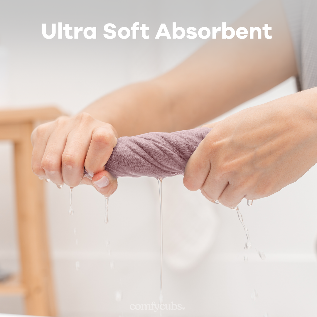 COMFY CUBS BEBE NIÑA TOALLITAS MUSLIN MULTICOLOR 10PK