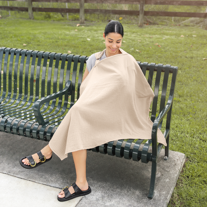 COMFY CUBS MANTA NURSING COVER SAND