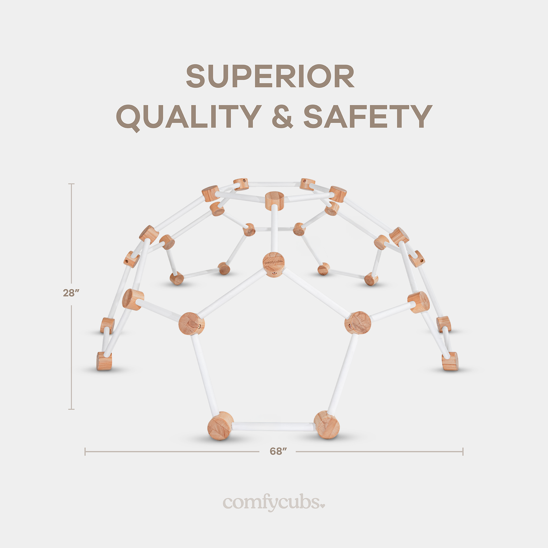 COMFY CUBS ESCALADOR DE CÚPULA DE MADERA WHITE