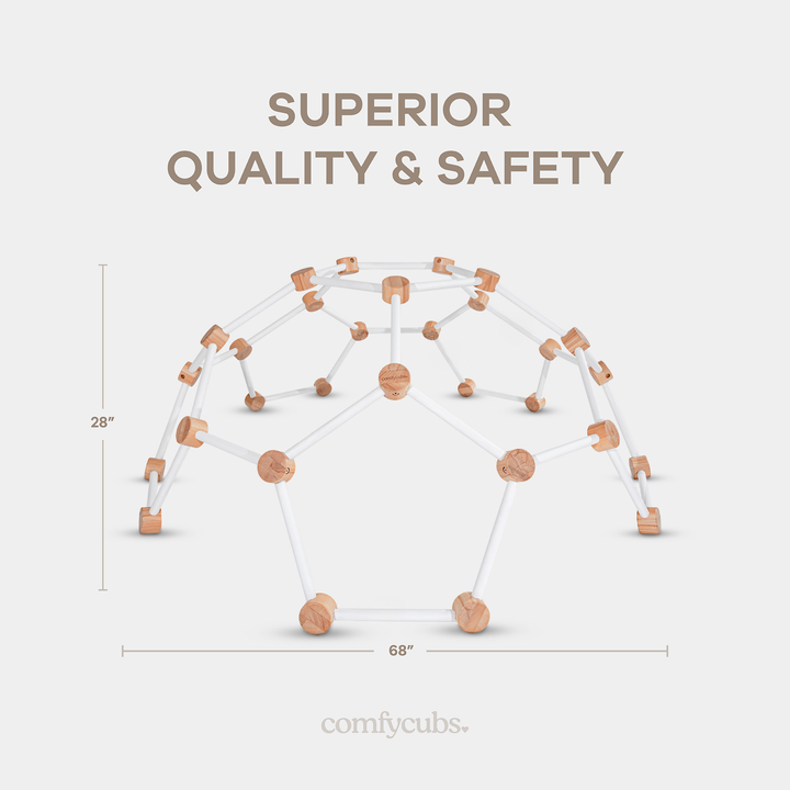 COMFY CUBS ESCALADOR DE CÚPULA DE MADERA WHITE