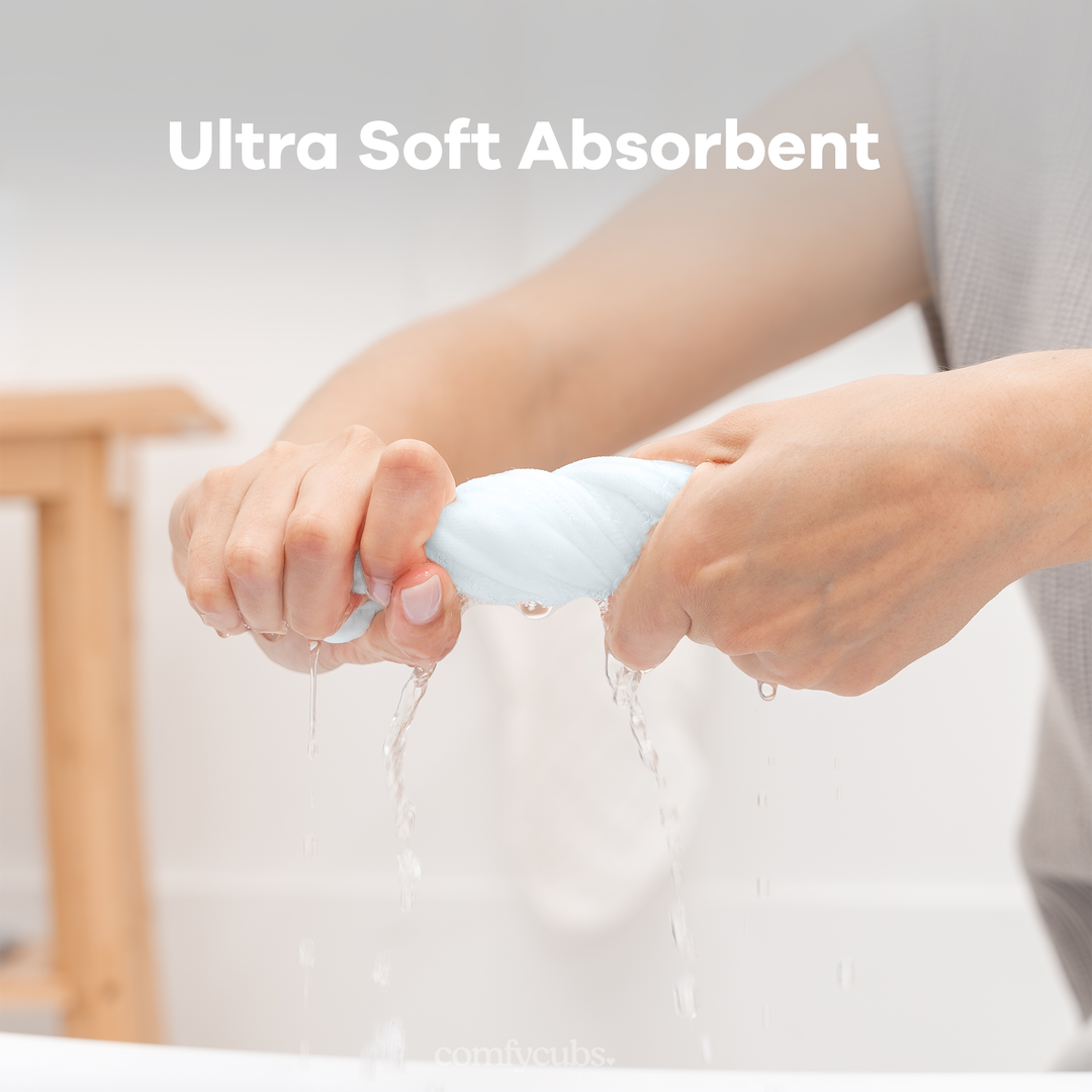 COMFY CUBS BEBE NIÑA TOALLITAS MUSLIN WHITE 6PK