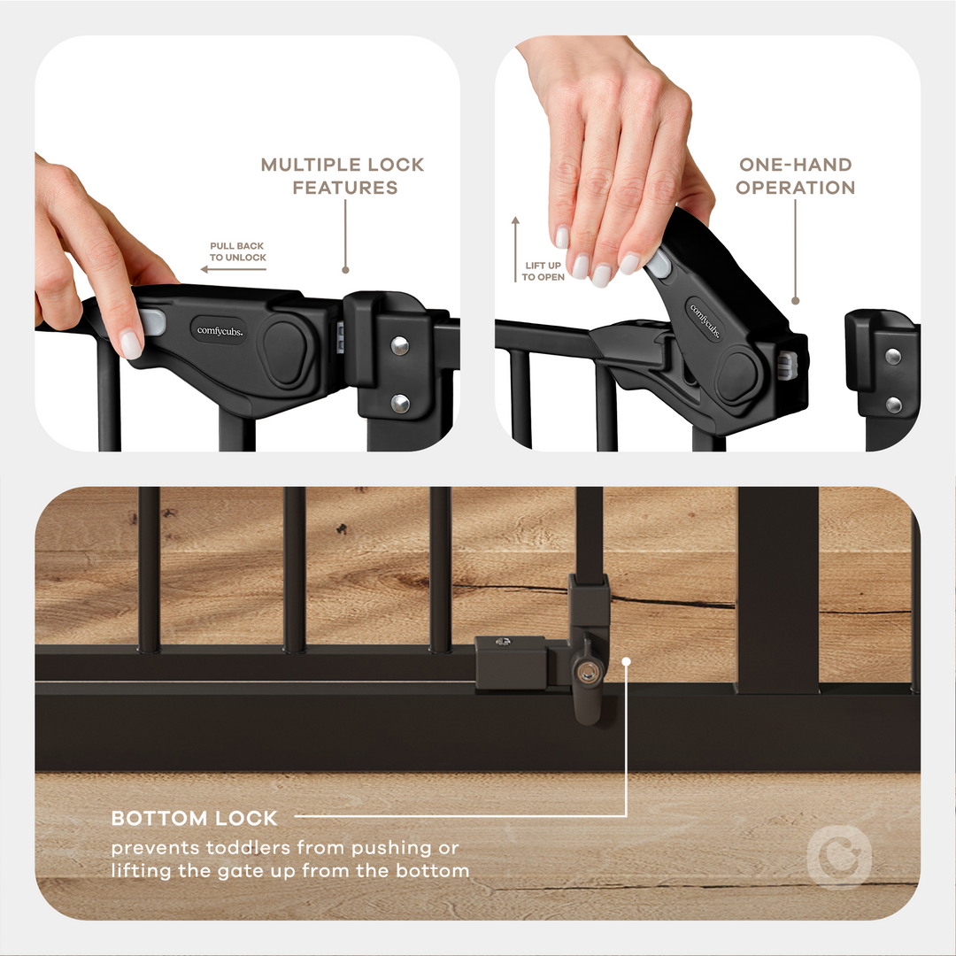 COMFY CUBS PUERTA DE SEGURIDAD PARA BEBE BLACK