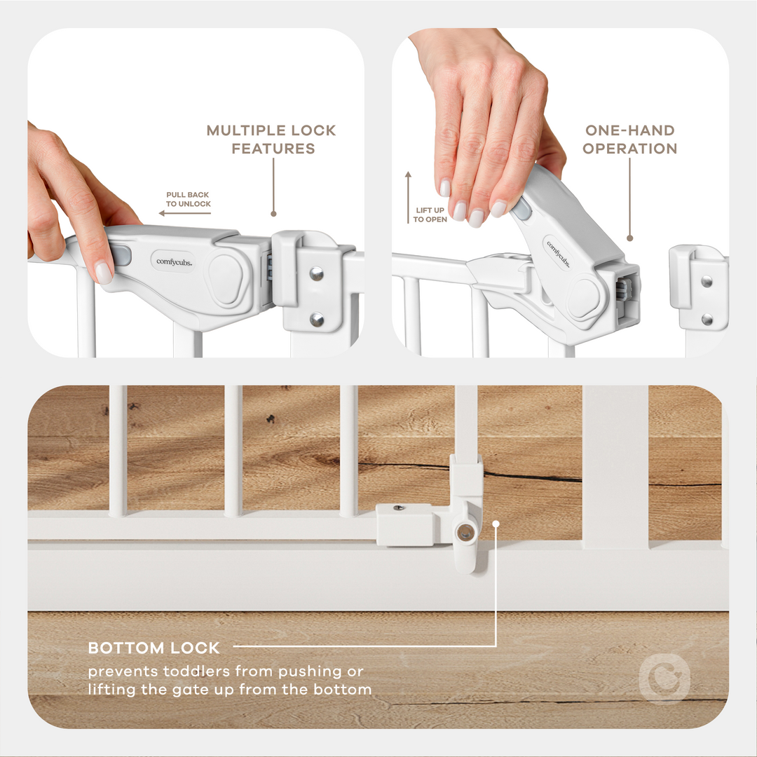 COMFY CUBS PUERTA DE SEGURIDAD PARA BEBE WHITE