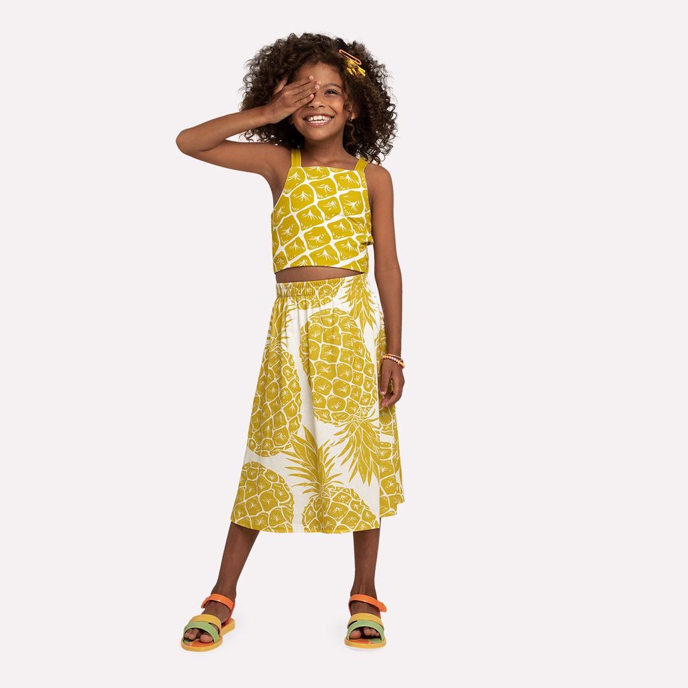 NANAI NIÑA CONJ. DE FALDA MOSTAZA