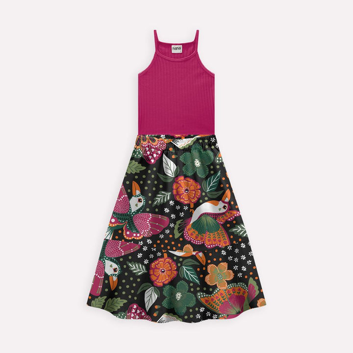 NANAI NIÑA CONJ. DE FALDA FUSHIA