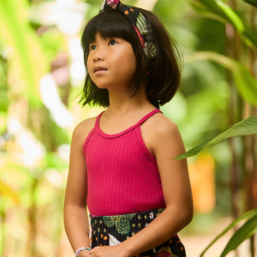 NANAI NIÑA CONJ. DE FALDA FUSHIA