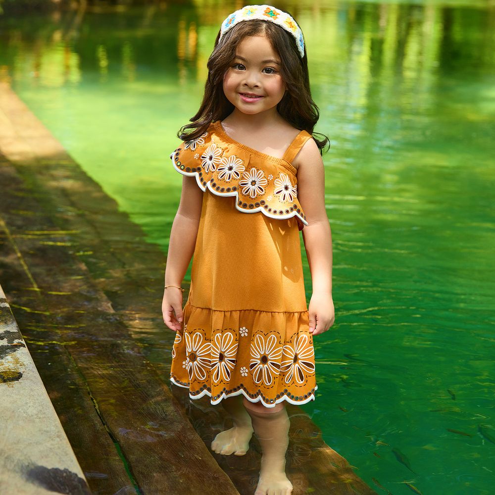 NANAI NIÑA VESTIDO NARANJA