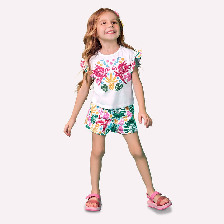 NANAI NIÑA CONJ. DE SHORT BLANCO