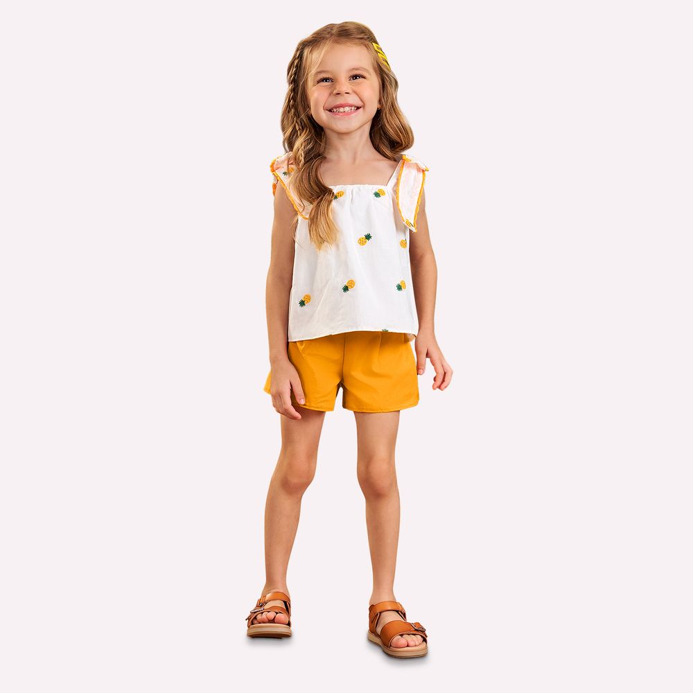 NANAI NIÑA CONJ. DE SHORT BLANCO