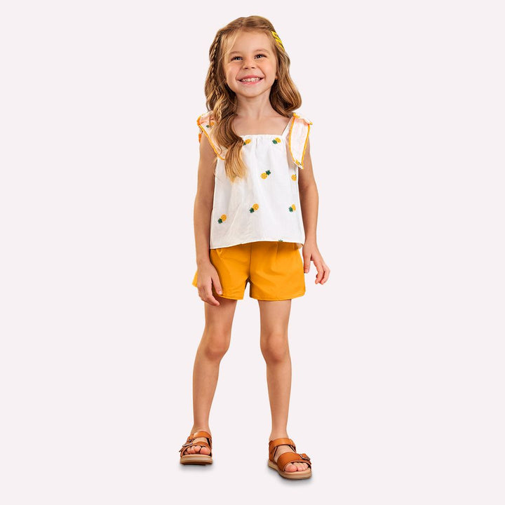 NANAI NIÑA CONJ. DE SHORT BLANCO