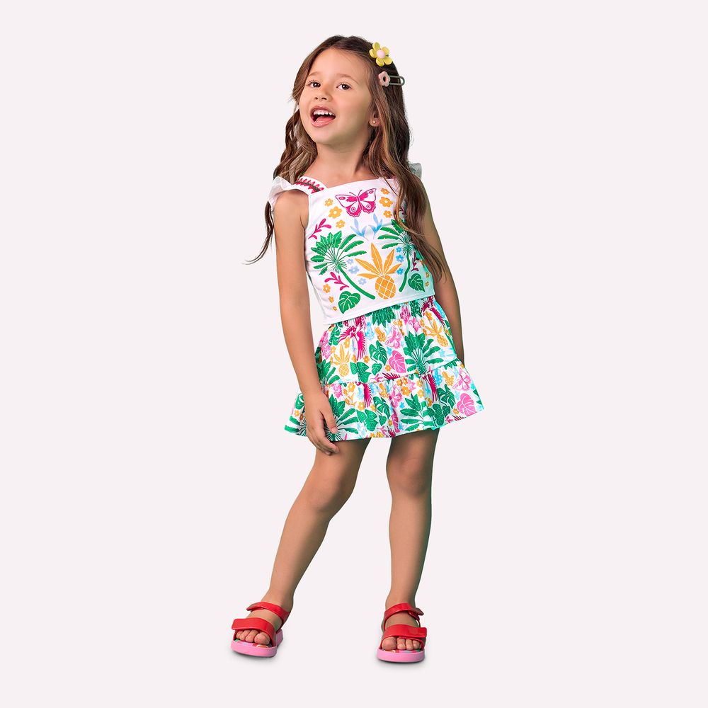 NANAI NIÑA CONJ. DE SHORT BLANCO