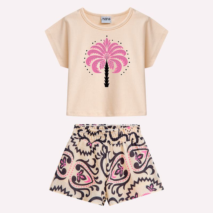 NANAI NIÑA CONJ. DE SHORT FUCSIA