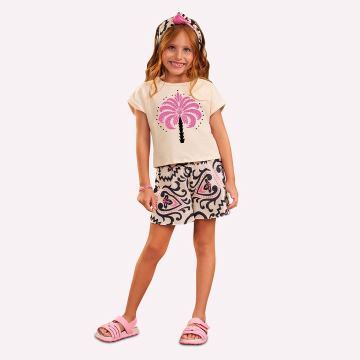 NANAI NIÑA CONJ. DE SHORT FUCSIA