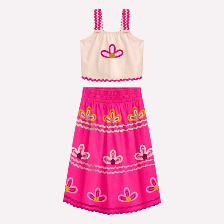 NANAI NIÑA CONJ. DE SHORT FUCSIA