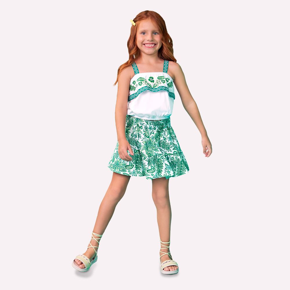 NANAI NIÑA CONJ. DE SHORT BLANCO