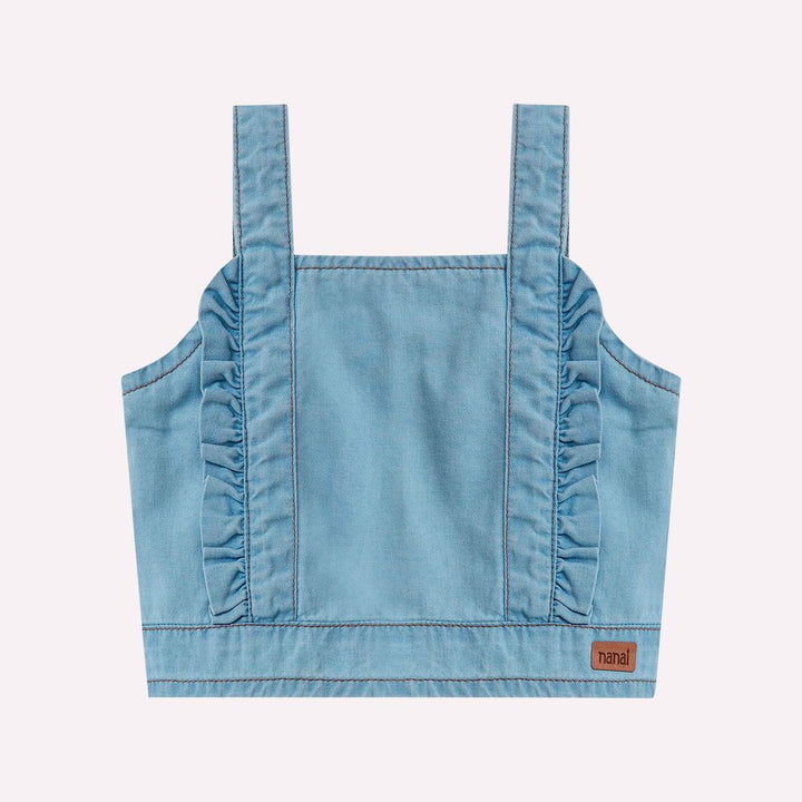 NANAI NIÑA BLUSA CROPPED DENIM