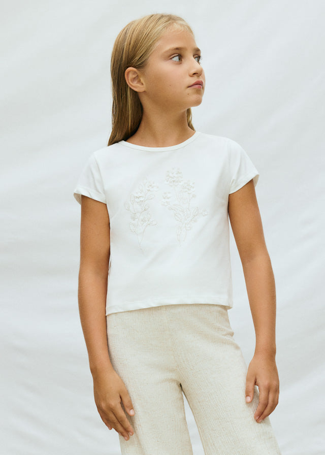 Mayoral Blusa Lentejuelas Crudo para Niña