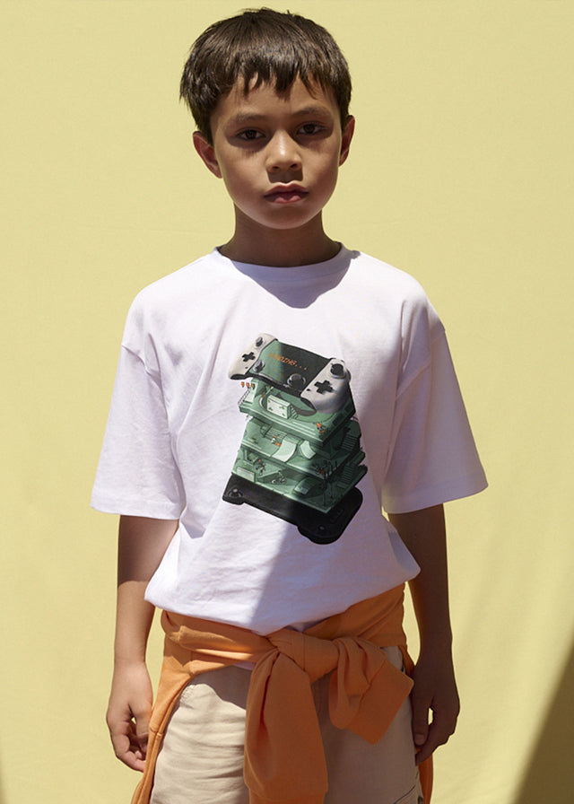 Mayoral Tshirt M/c Print Blanco para Niño