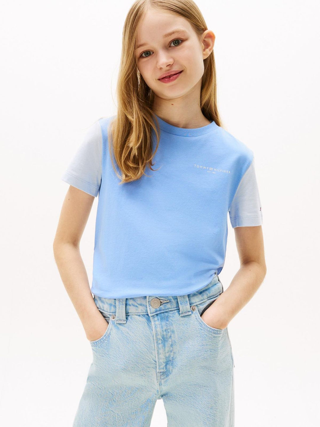 TOMMY HILFIGER NIÑO TSHIRT MINI CORP CLOUDY BLUE COLOURBLOCK