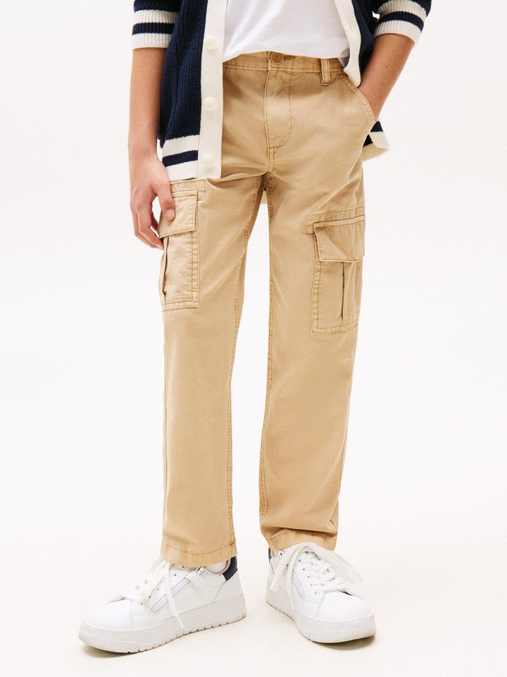 TOMMY HILFIGER NIÑO PANTALON CASUAL WORKER GENTLE GOLD