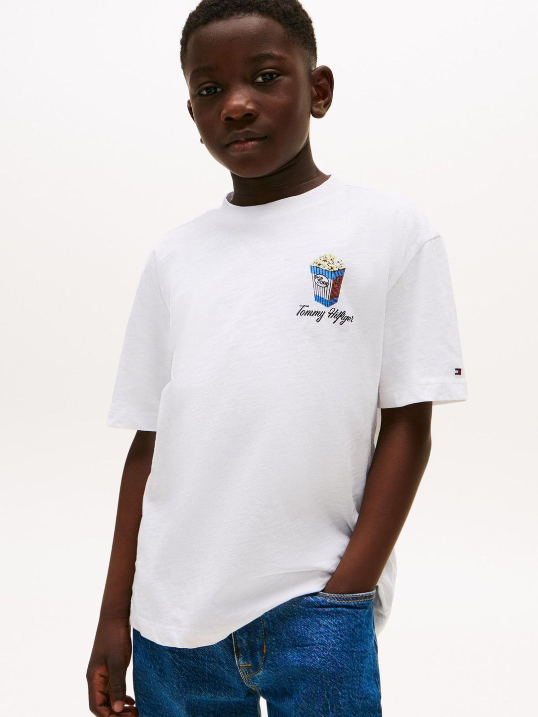 TOMMY HILFIGER NIÑO TSHIRT PHOTO PRINT SLUB WHITE