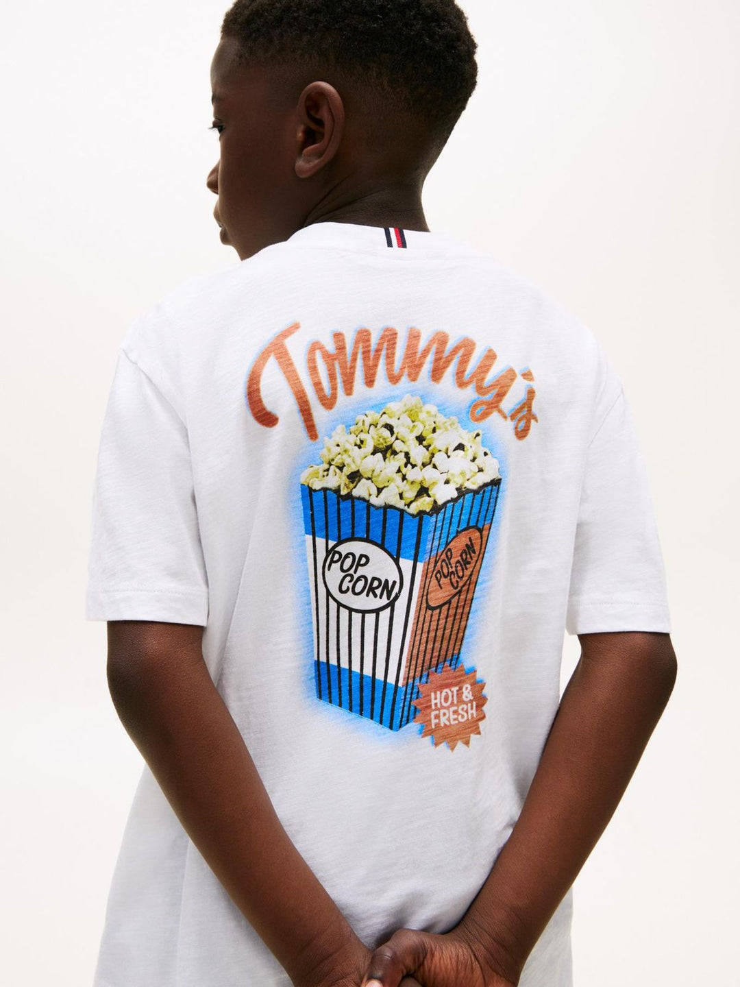 TOMMY HILFIGER NIÑO TSHIRT PHOTO PRINT SLUB WHITE