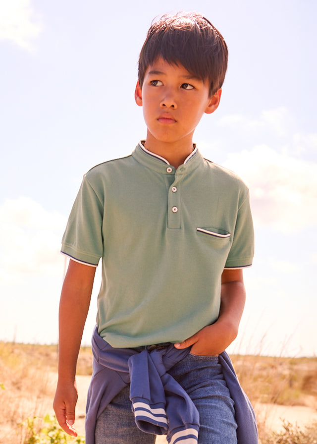 Mayoral Polo M/c Cuello Chino Liquen para Niño