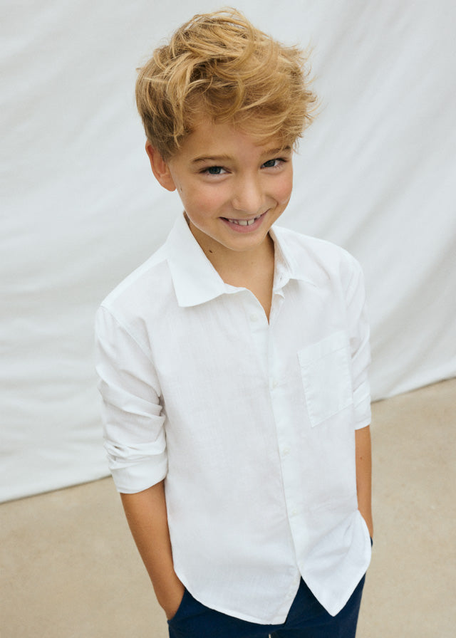 Mayoral Camisa M/l Blanco para Niño