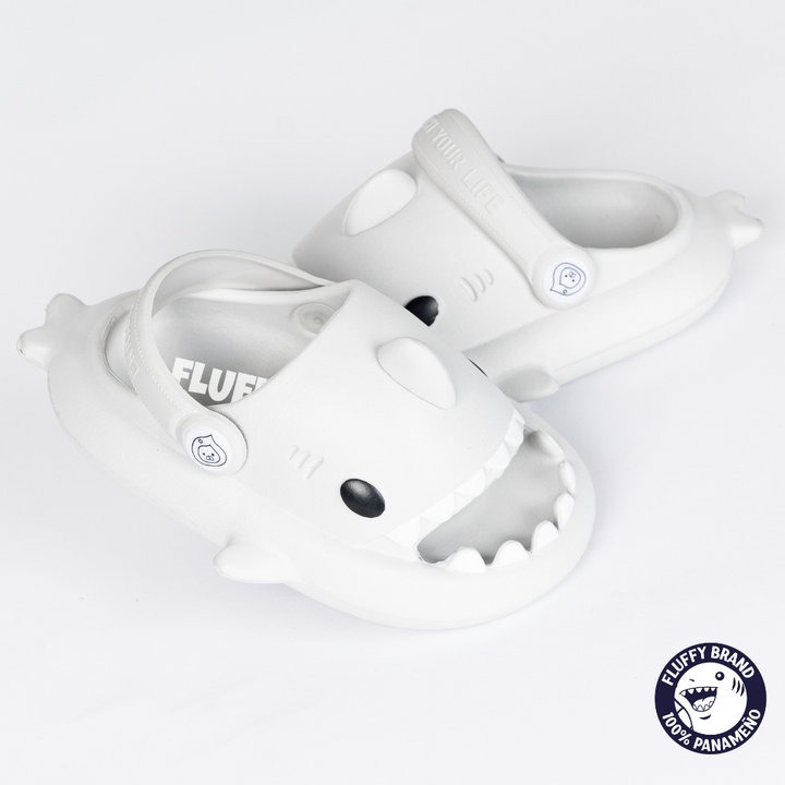 FLUFFY NIÑO CHANCLETA SHARK BABY GRAY
