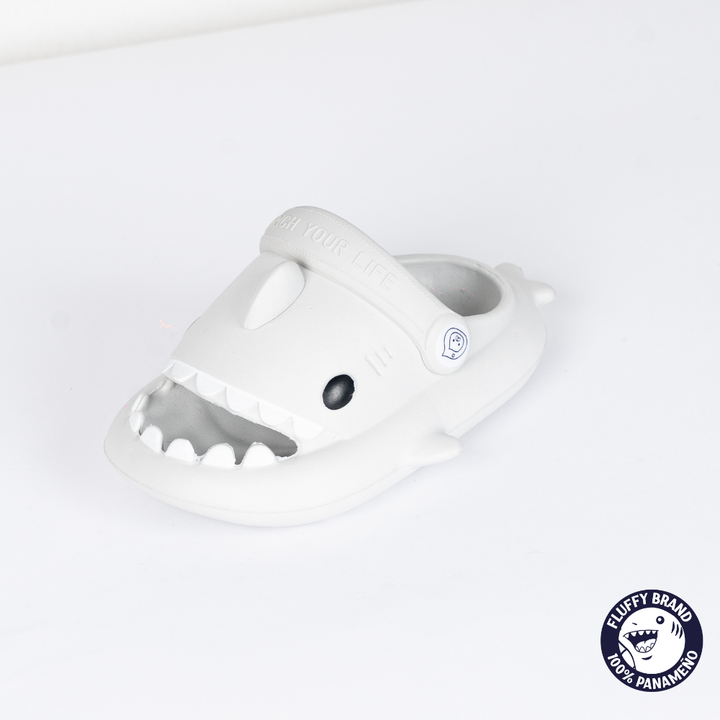 FLUFFY NIÑO CHANCLETA SHARK BABY GRAY
